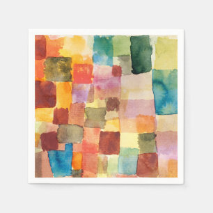 Untitled abstract watercolor squares - Paul Klee Napkins