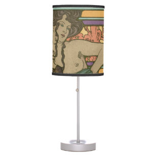 Untitled by Alphonse Mucha (1902) Table Lamp