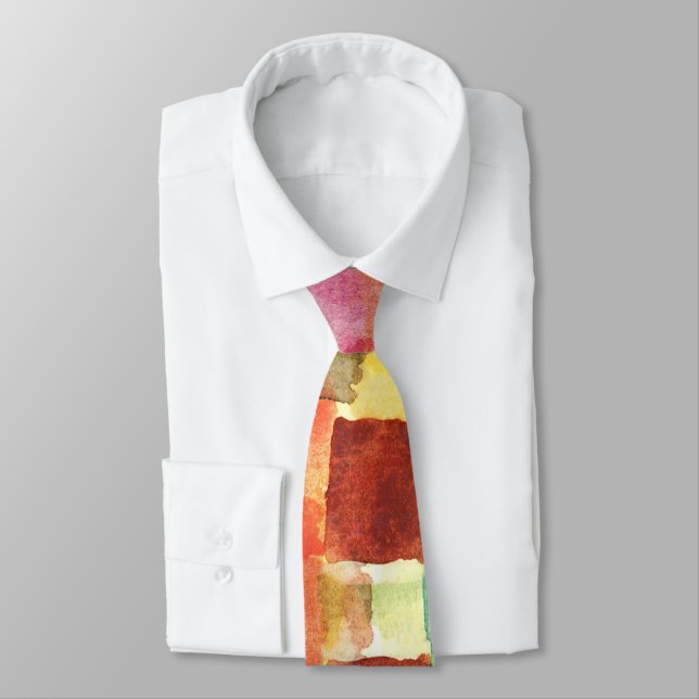 Untitled by Paul Klee Abstract Art Neck Tie (Tied)