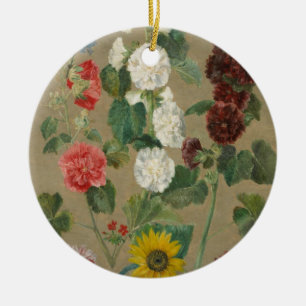Untitled (Flowers) (oil on board) Ceramic Ornament