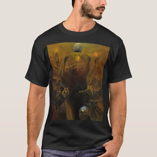 Untitled (God) by Zdzislaw Beksinski T-Shirt (Front)