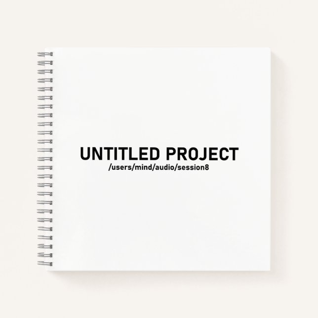 Untitled Project - Audio Session Glitch Tee V1 Notebook (Front)