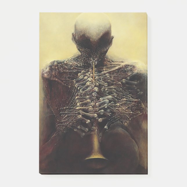 Untitled (The Flutist) by Zdzislaw Beksinski Post-it Notes (Front)