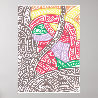 Untitled tribal art work by RRW, 2026 Poster