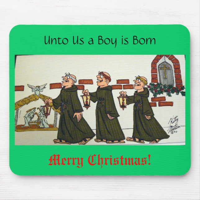 Unto Us a Boy is Born Mouse Pad (Front)