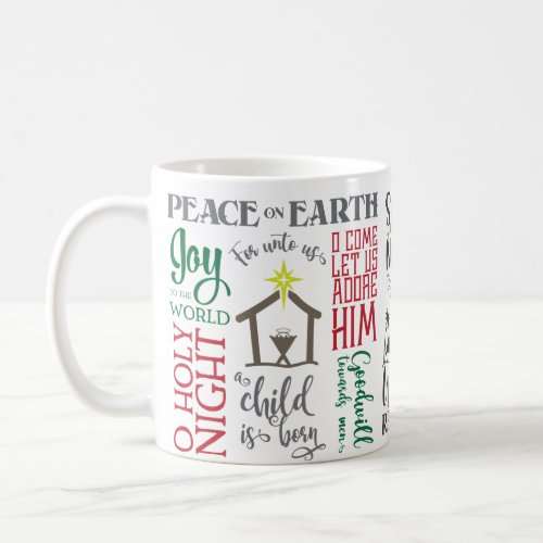 Unto Us a Child is Born Christmas Nativity Coffee Mug