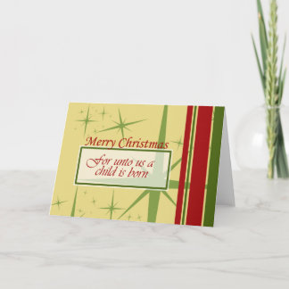 Unto Us a Child is Born Holiday Card