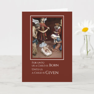 Unto Us Child Born Church Christmas Card