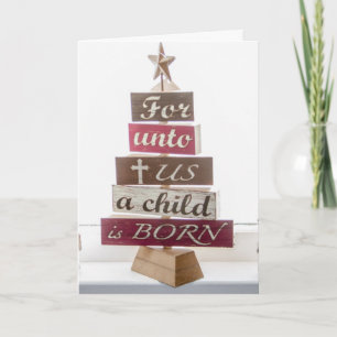 Unto Us Child Born Scripture Christmas Card