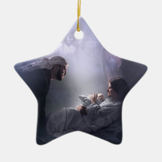 Unto Us, the Nativity Ceramic Ornament