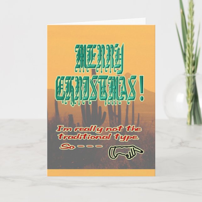 Untraditional Christmas greeting card (Front)