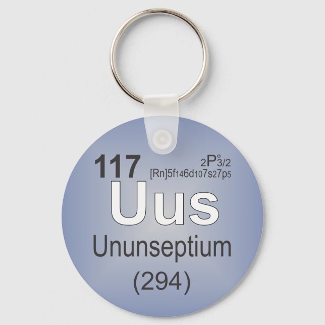Ununseptium Individual Element - Periodic Table Keychain (Front)