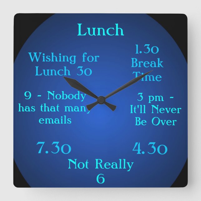 Unusual 1.30 Clock One-Thirty Break Time Clock 5 (Front)