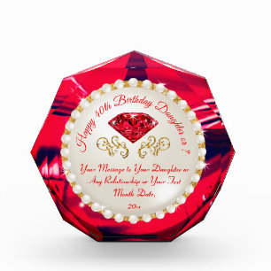 Unusual 40th Birthday Gifts for Daughter, RUBY