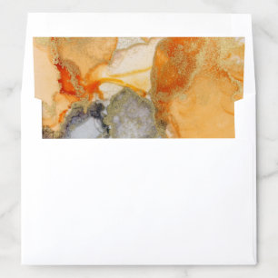 Unusual Abstract Gold Black Orange Art Envelope Liner