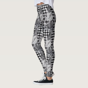 Unusual Black White Dutch Rabbit Women's Leggings