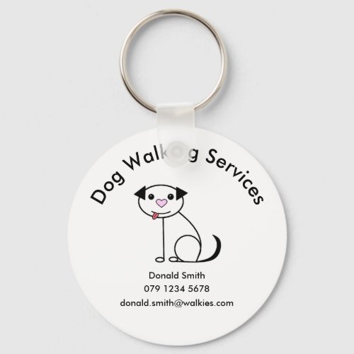 Unusual business card Dog walking promotion Keychain