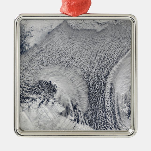 Unusual cloud formations over the Barents Sea Metal Ornament (Front)