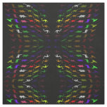 Unusual cool rainbow colorful cute dinosaur fabric