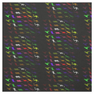 Unusual cool rainbow colorful cute dinosaur fabric