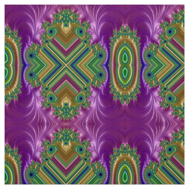 UNUSUAL CUTE! ~ Pink Green Blue Orange 3D  Fabric (Swatch)