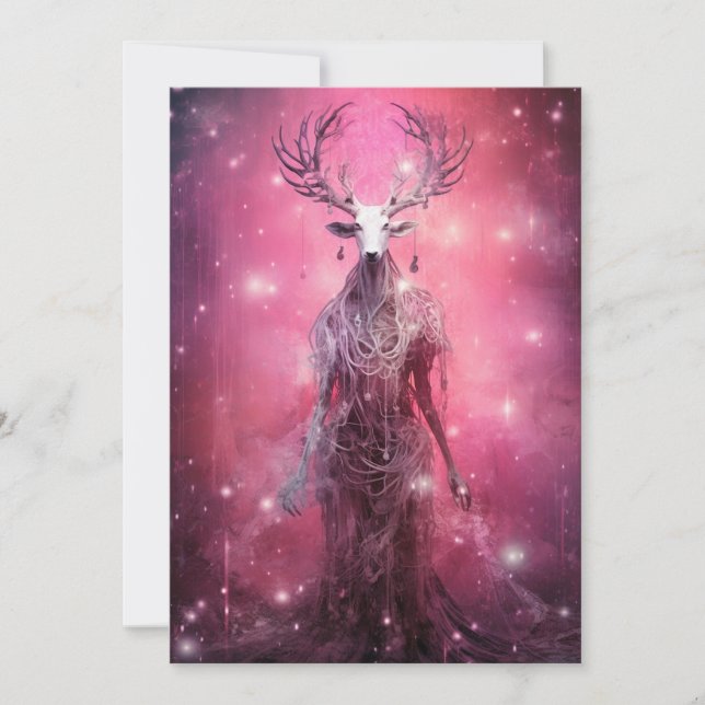 Unusual Dark Pink Christmas Cards (Front)