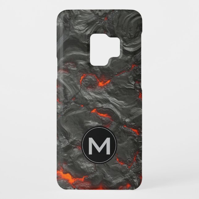 Unusual Fiery Molten Volcanic Lava with Monogram Case-Mate Samsung Galaxy Case (Back)