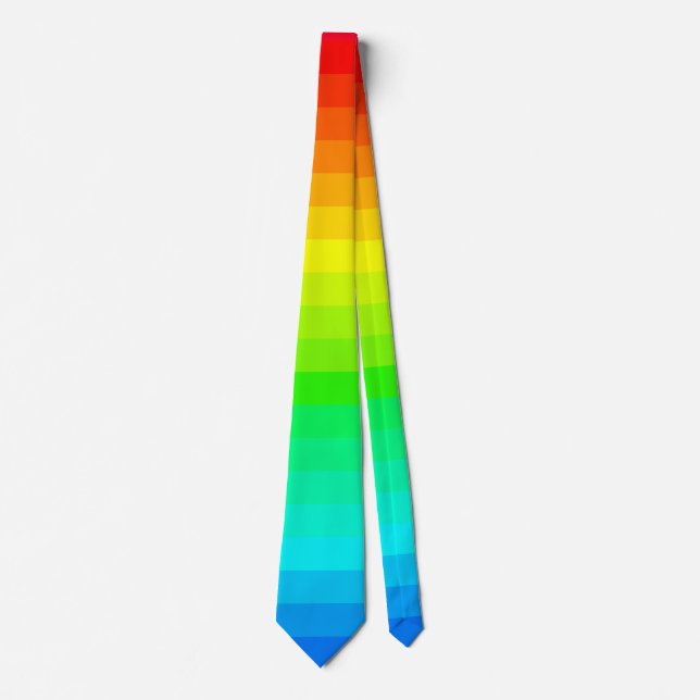 Unusual Fun Summer Rainbow Colors PRIDE Diversity Neck Tie (Front)