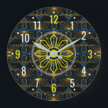 Unusual Gold Art Deco Design - Black Geometric Large Clock<br><div class="desc">Introducing our exquisite Unusual Gold Art Deco Design - Black Geometric wall clock,  a perfect addition to elevate the ambiance of your living room,  kitchen,  bedroom,  or office. Crafted with precision,  this timepiece boasts striking numbers and hands,  exuding elegance and sophistication. Enhance your space with this timeless masterpiece.</div>