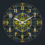 Unusual Gold Art Deco Design - Black Geometric Large Clock<br><div class="desc">Introducing our exquisite Unusual Gold Art Deco Design - Black Geometric wall clock,  a perfect addition to elevate the ambiance of your living room,  kitchen,  bedroom,  or office. Crafted with precision,  this timepiece boasts striking numbers and hands,  exuding elegance and sophistication. Enhance your space with this timeless masterpiece.</div>