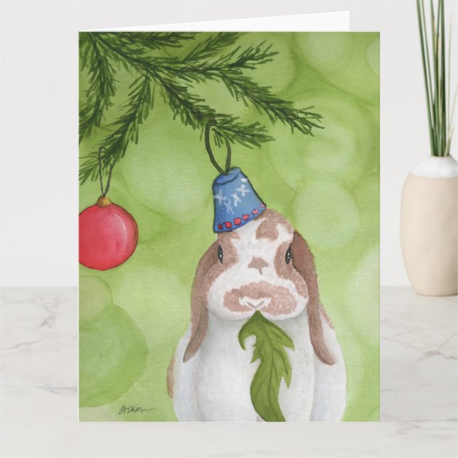 Unusual Holiday Animals: Bunny Card 8.5"x11" (Front)