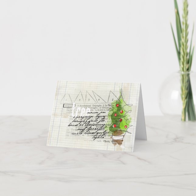 unusual merry christmas doodle card (Front)