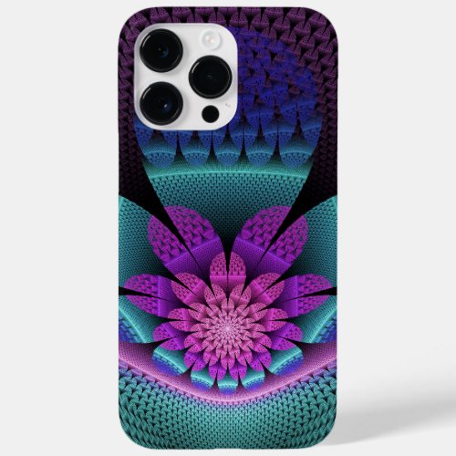 Unusual Patterned Colorful Fantasy Flower Fractal Case_Mate iPhone 14 Pro Max Case