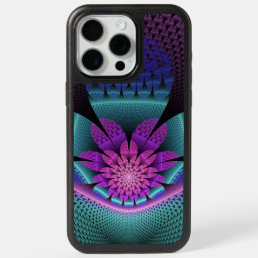 Unusual Patterned Colorful Fantasy Flower Fractal iPhone 15 Pro Max Case