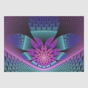 Unusual Patterned Colorful Fantasy Flower Fractal Tissue Paper