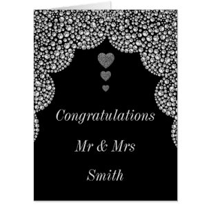 Unusual personalised congratulations wedding card