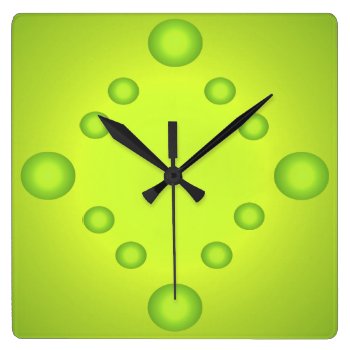 Unusual Pop Art Lime Suns Clock Green 4 by CricketDiane at Zazzle
