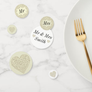 Unusual pretty wedding confetti personalized