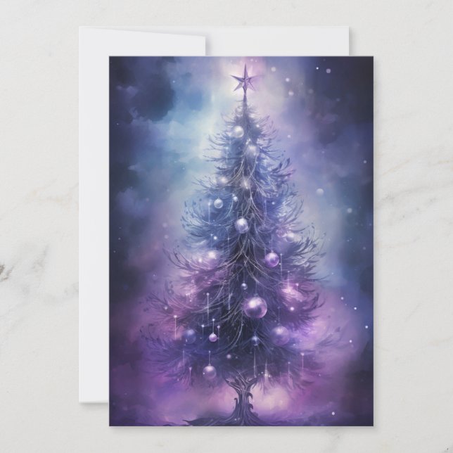 Unusual Purple Christmas Cards (Front)