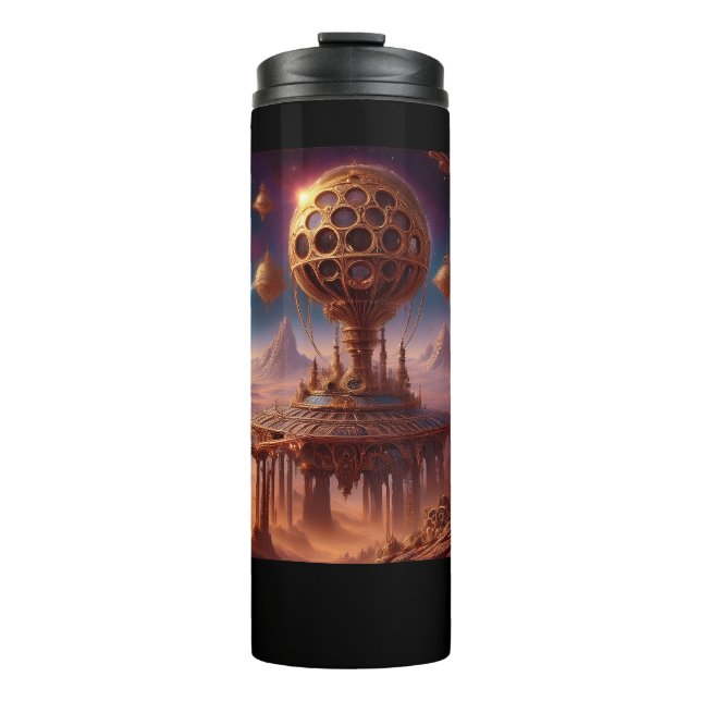 Unusual Spherical Structure On A  Desolate Planet Thermal Tumbler (Front)