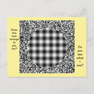 Unusual, Strange Optical Illusion Postcard