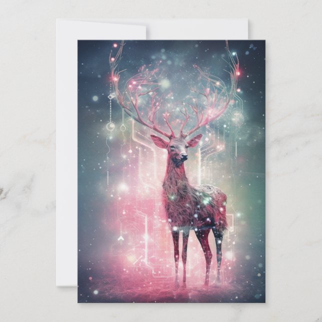 Unusual Strange Pink Christmas Cards (Front)