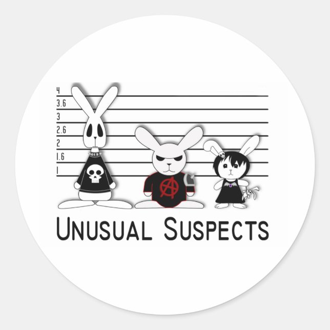 Unusual Suspects Classic Round Sticker (Front)