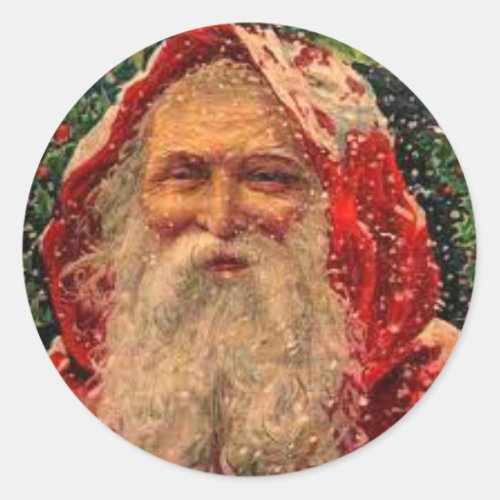 Unusual Vintage Image Santa Claus Stickers