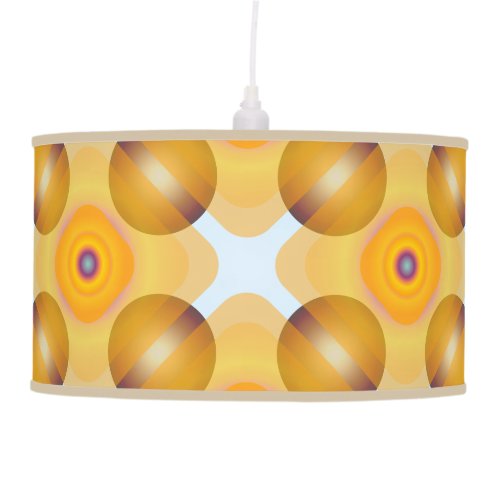 Unusual  Yellow Geometric Hanging Lamp