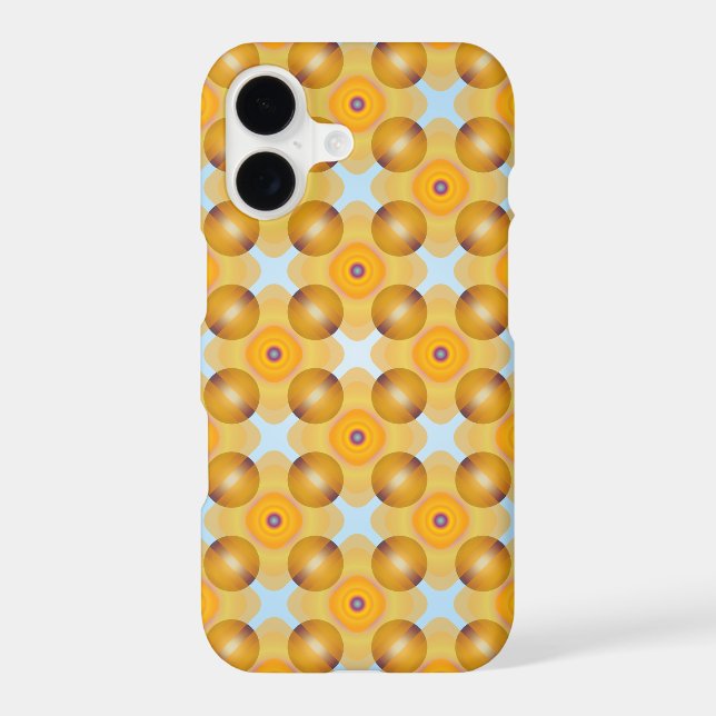 Unusual  Yellow Geometric Iphone Case (Back)