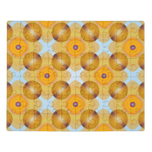 Unusual Yellow Geometric Jigsaw Puzzle