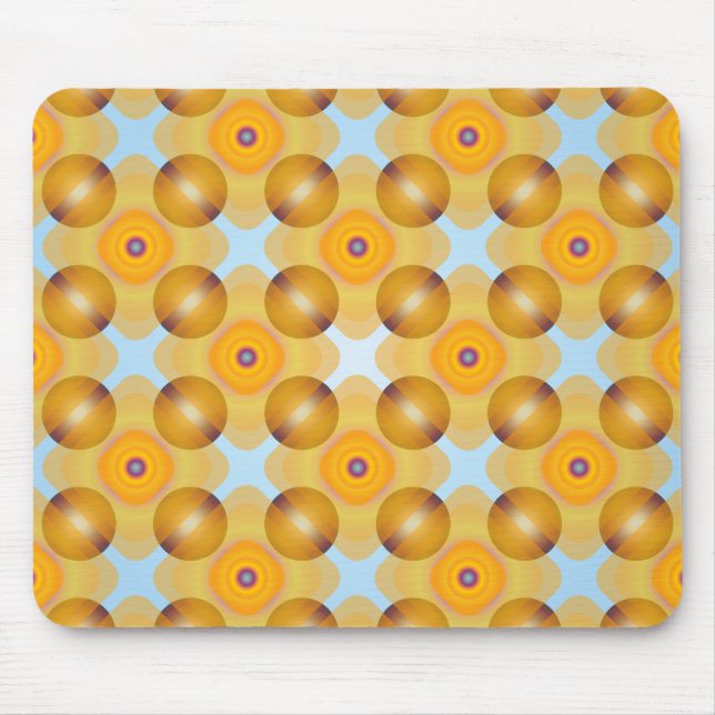 Unusual  Yellow Geometric Mouse Pad (Front)