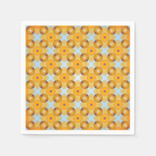Unusual Yellow Geometric Paper Napkins