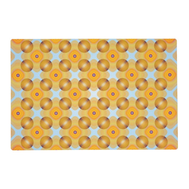 Unusual  Yellow Geometric Placemat (Front)
